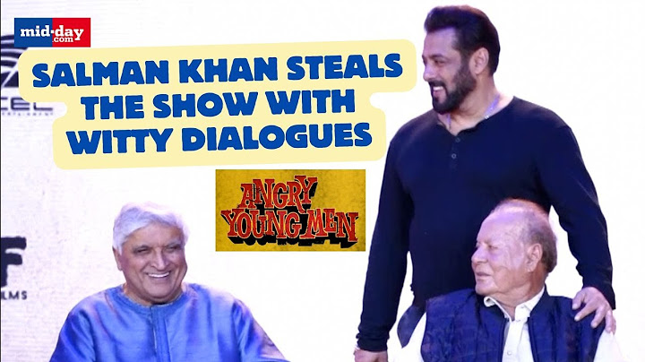 Salman Khan Steals the Show with Witty Dialogues of Salim-Javed | Angry Young Men Trailer Launch
