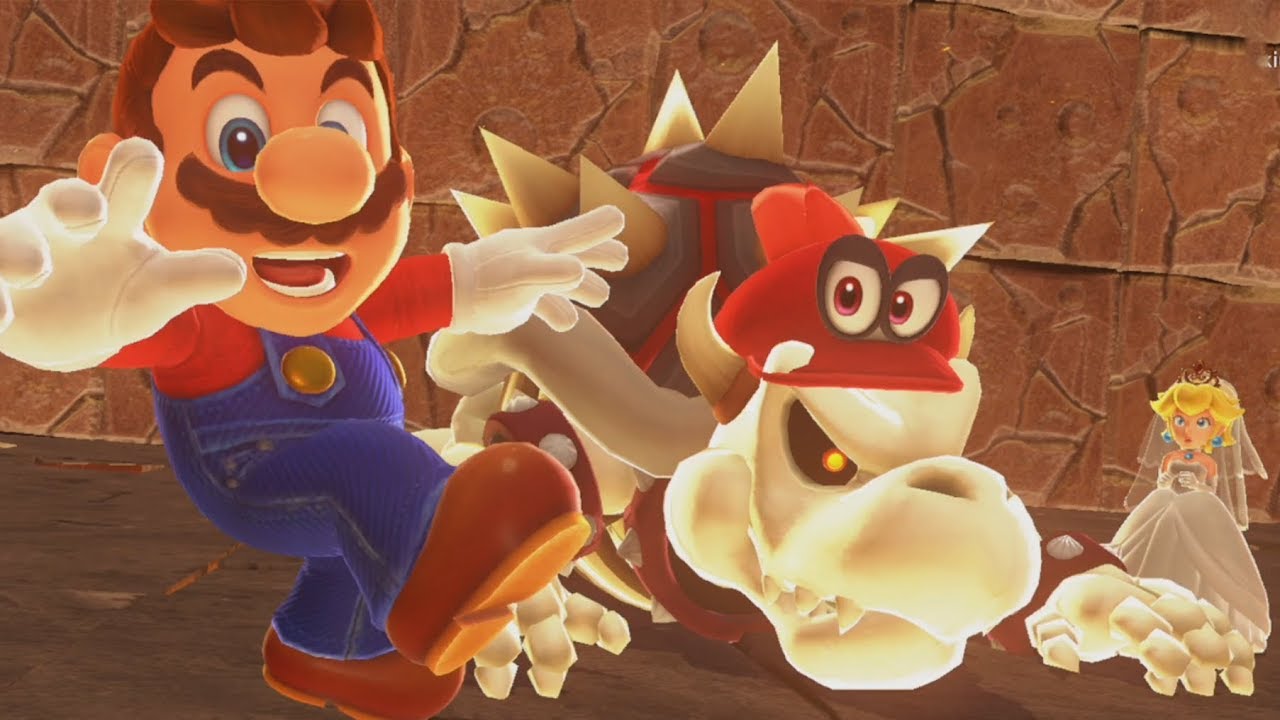 mario odyssey giant hat goomba bowser