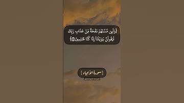 سورة الأنبياء الآية ٤٥ الى ٤٧ بصوت الشيخ محمد صديق المنشاوي