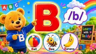 Learn Letter B with Teddy | B is for Ball | ABC Phonics for Kids | Coco Doodle Kids TV