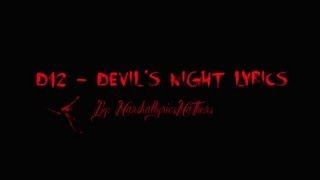 D12 - Devil's Night Lyrics (HD)