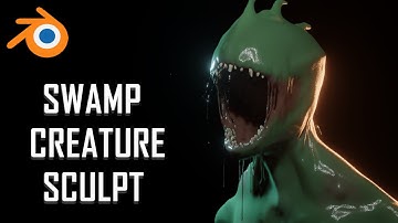 SWAMP MONSTER SPEED-SCULPT - Blender 2.8 (Sculpting, Texturing, Rendering)