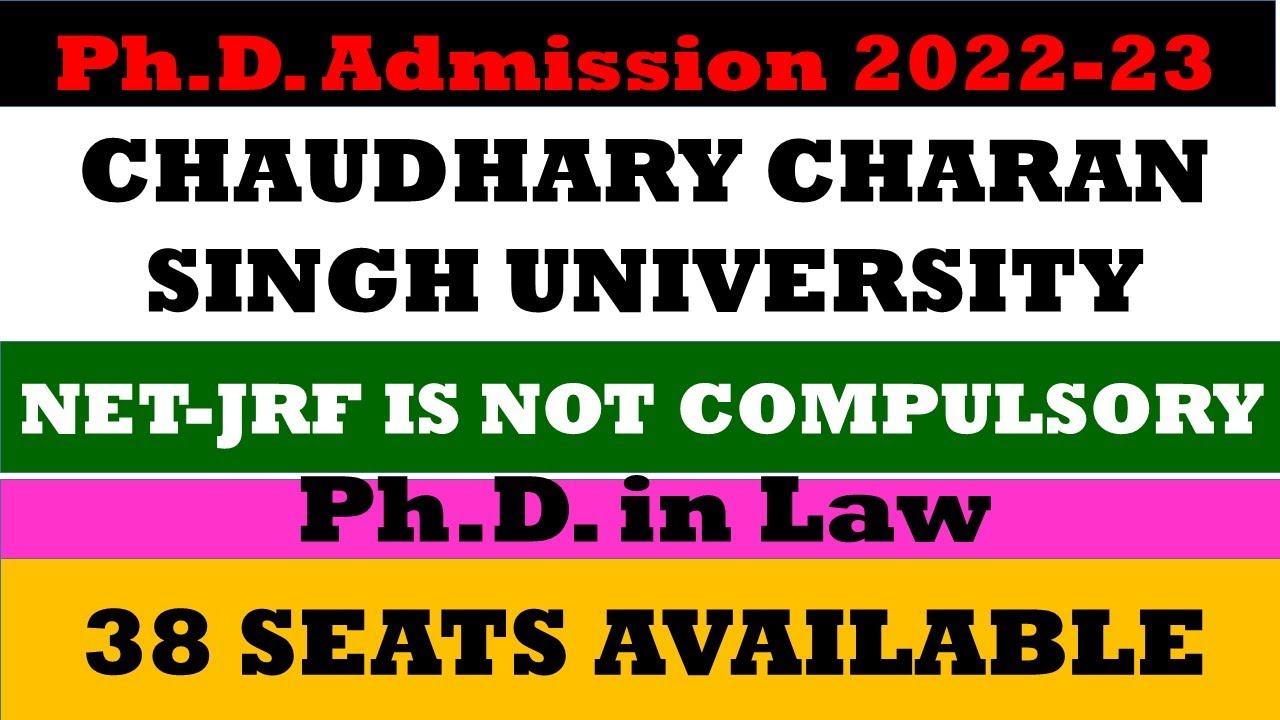 phd entrance exam ccs university meerut