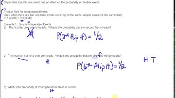 MDM1D 6.4 Dependent and Independent Events Video 1