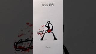 drawing stickman in different level 1-7 part 22 #shorts #art #drawing #stickman