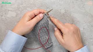 Örgütopya & Hobium Örgü Eğitimi 11 - Düz Örgü (Stockinette Stitch) Bir Kumaş Parçası Nasıl Örülür?