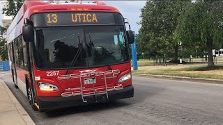 NFTA Metrobus Full Route 13 (Utica Station) Bus #2257