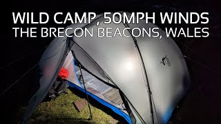 Windy Wild Camp, 50mph Winds, Brecon Beacons, Stone Glacier Skyscraper