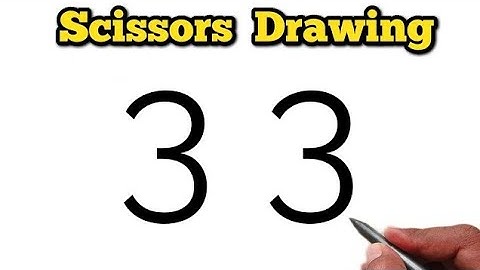 ✂️ How to Draw Scissors from Number 3 | Easy Drawing Trick