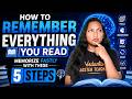 🧠 How to Remember Everything You Read? | 5-Step Memory Technique 🔥 | By Sharon Ma'am