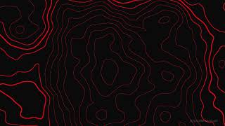 Red Topographic Line Animation｜10H Seamless Loop | 4K UHD, OLED Friendly, Ambient