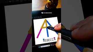 Rebecca Luxury Name Logo Design 🔥 | Procreate Typography Process #namelogo #logo #logodesign