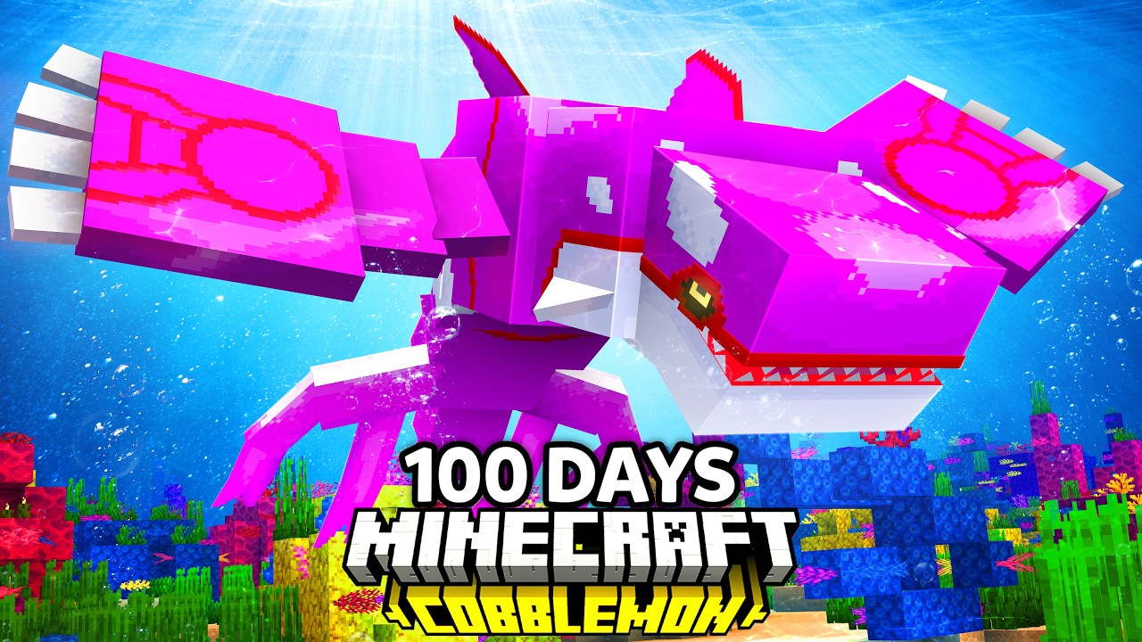 I Spent 100 Days as a SHINY WATER TRAINER in Pokémon Minecraft Vs my Rival! (Duos Cobblemon)