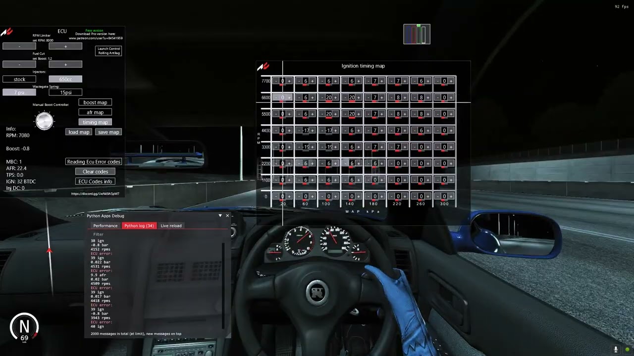 Assetto Corsa - new Ecu Tuner #19 Simple Ecu error codes logger