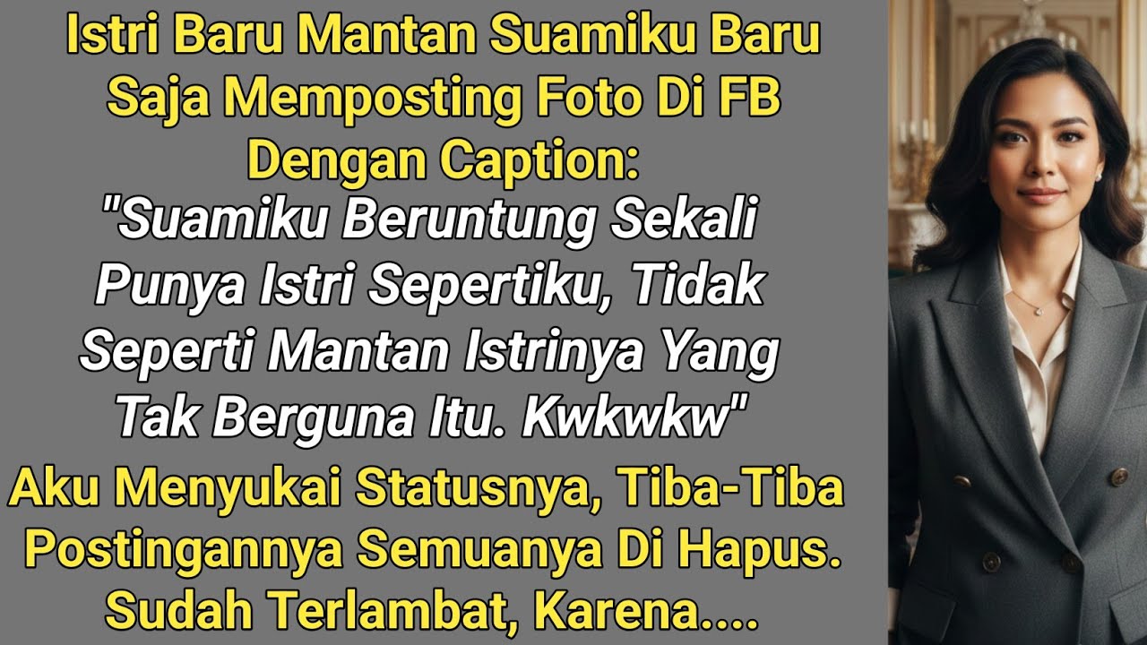 Istri Baru Mantan Suamiku Menyindirku Di Status FBnya, Namun Lihat Apa Yg Terjadi Selanjutnya 