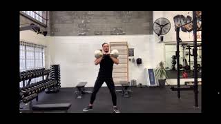 Double Kettlebell Front Rack Alternating Lateral Lunge demonstration