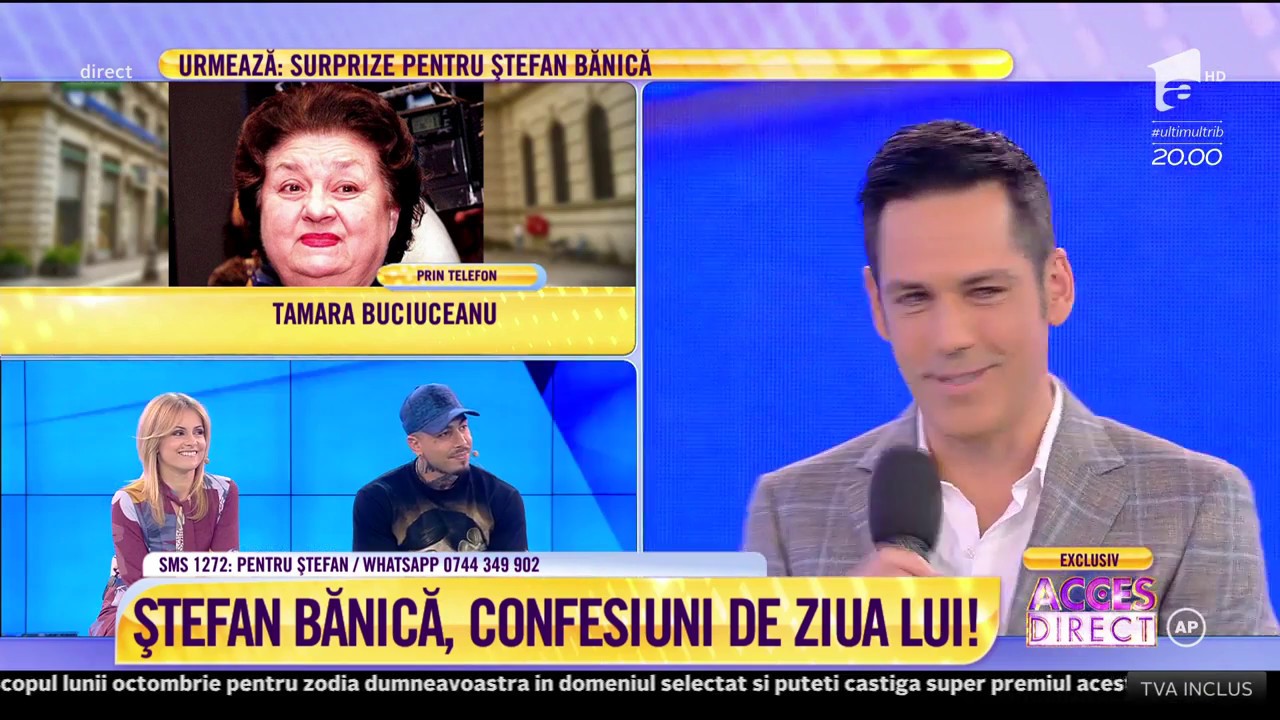 Tamara Buciuceanu Botez i-a făcut o surpriză neaşteptată lui Ştefan Bănică Jr.
