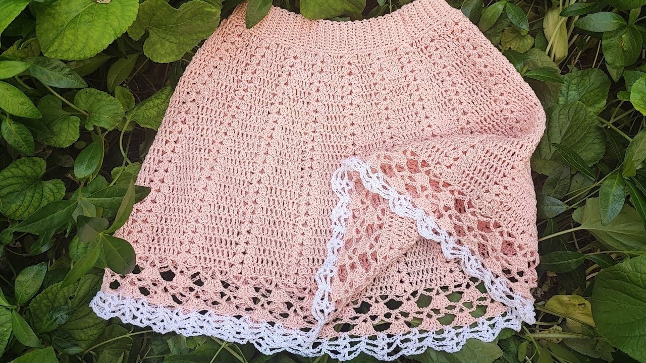 Lecția 65 .Croșetăm o fustă  frumoasă  pentru orice vîrstă