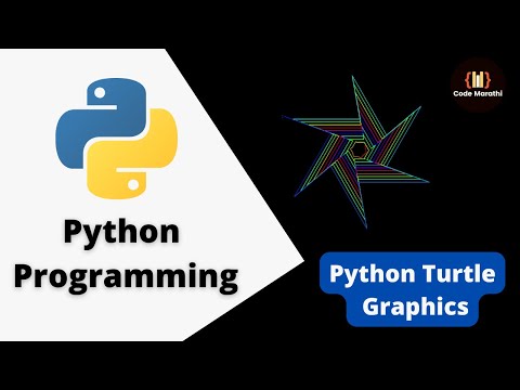 Animated Star With Python Programming | Python Turtle Graphics | Code Marathi