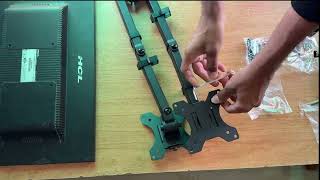 Installation video of BIJASANI Quad Monitor Stand  2+2 Trading Desk Setup | Best 4 Monitor Mount