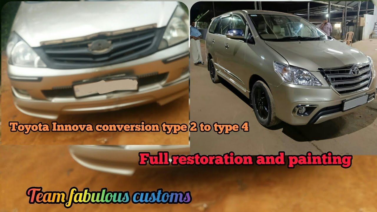 Toyota Innova conversion type 2 to type 4 - YouTube