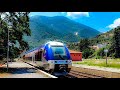 Riding the ter train from toulouse to biarritz france via tarbes lourdes and pau