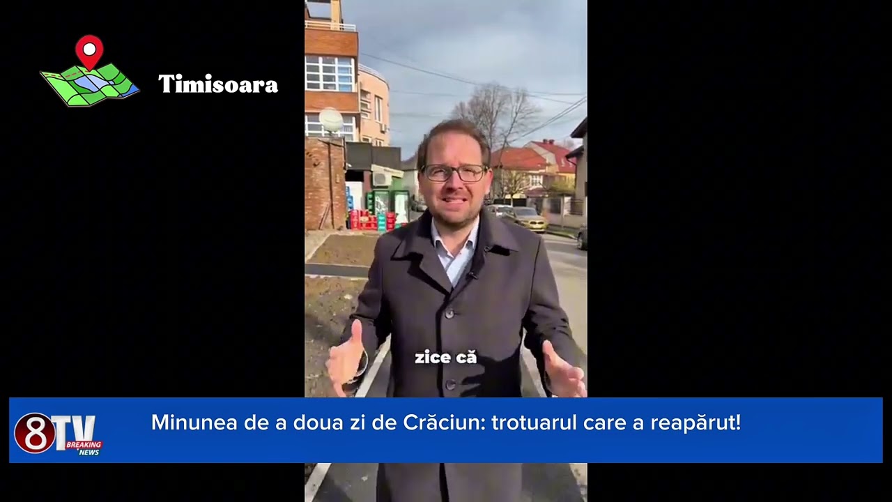  Minunea de a doua zi de Crăciun: trotuarul care a reapărut!