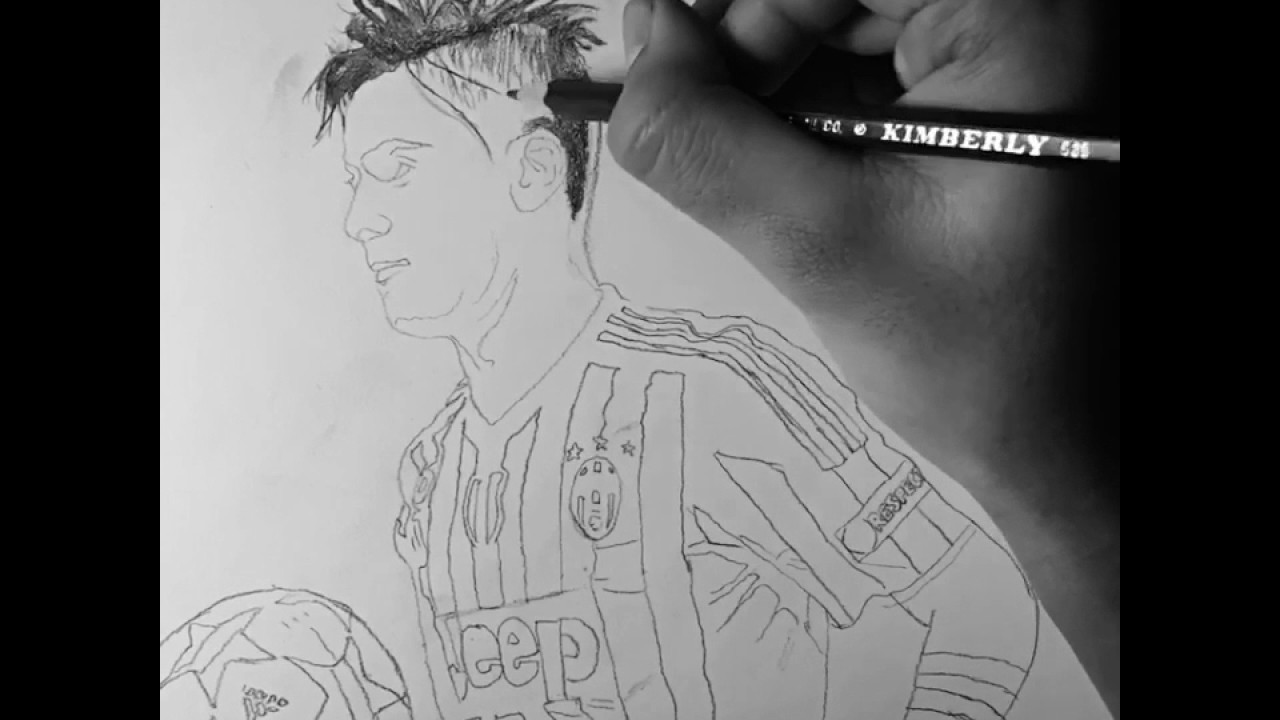 Paulo Dybala Drawing (timelaspe) - YouTube