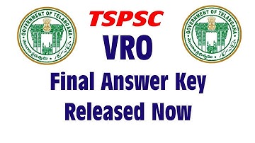 TSPSC VRO Answer Key 2018 (official) Released || TSPSC VRO Final Key 2018