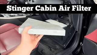 2018 - 2023 Kia Stinger Cabin Air Filter - How To Change Remove Replace A/C AC Filter Location