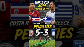 Costa Rica vs Greece Penalty Shootout 🇨🇷🇬🇷 | World Cup 2014 Drama 🔥 #football #penalty