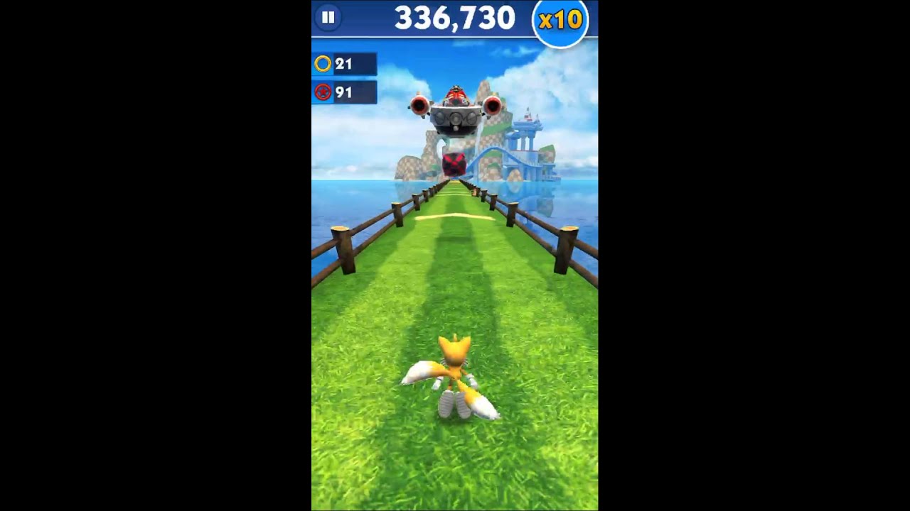 [Sonic Dash] My New High Score with Tails!!!😊
