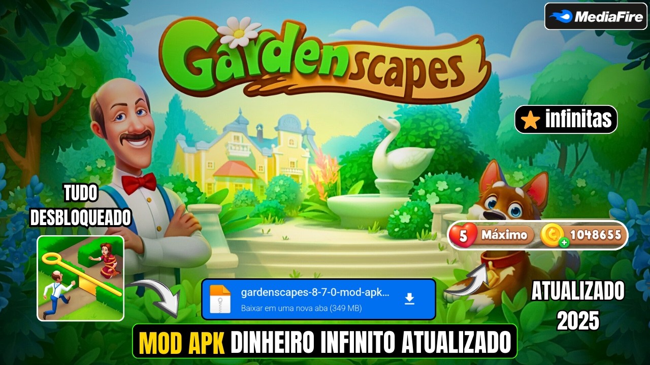 Gardenscapes mod apk dinheiro infinito atualizado 2025 - gardenscapes ...