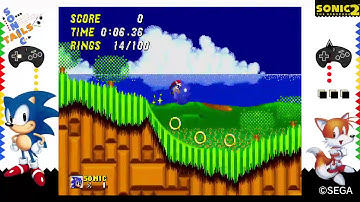 SEGA AGES Sonic The Hedgehog 2 100-Ring Challenge Speedrun 23.22 (Sonic)
