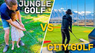 Topgolf vs Off-Grid Jungle Golf in Belize | Family Experiment