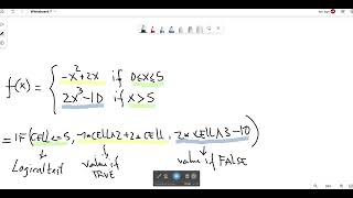 Intro to Excel: Piecewise Functions