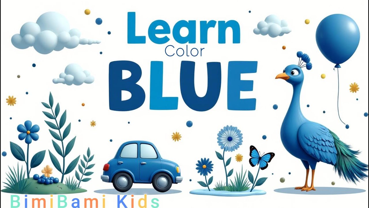 Learn Color BLUE 💙| Color Rhyme for Kids | BimiBami Kids 