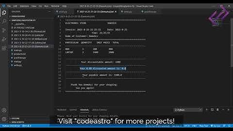 Simple Billing System in Python with Source Code - CodeAstro