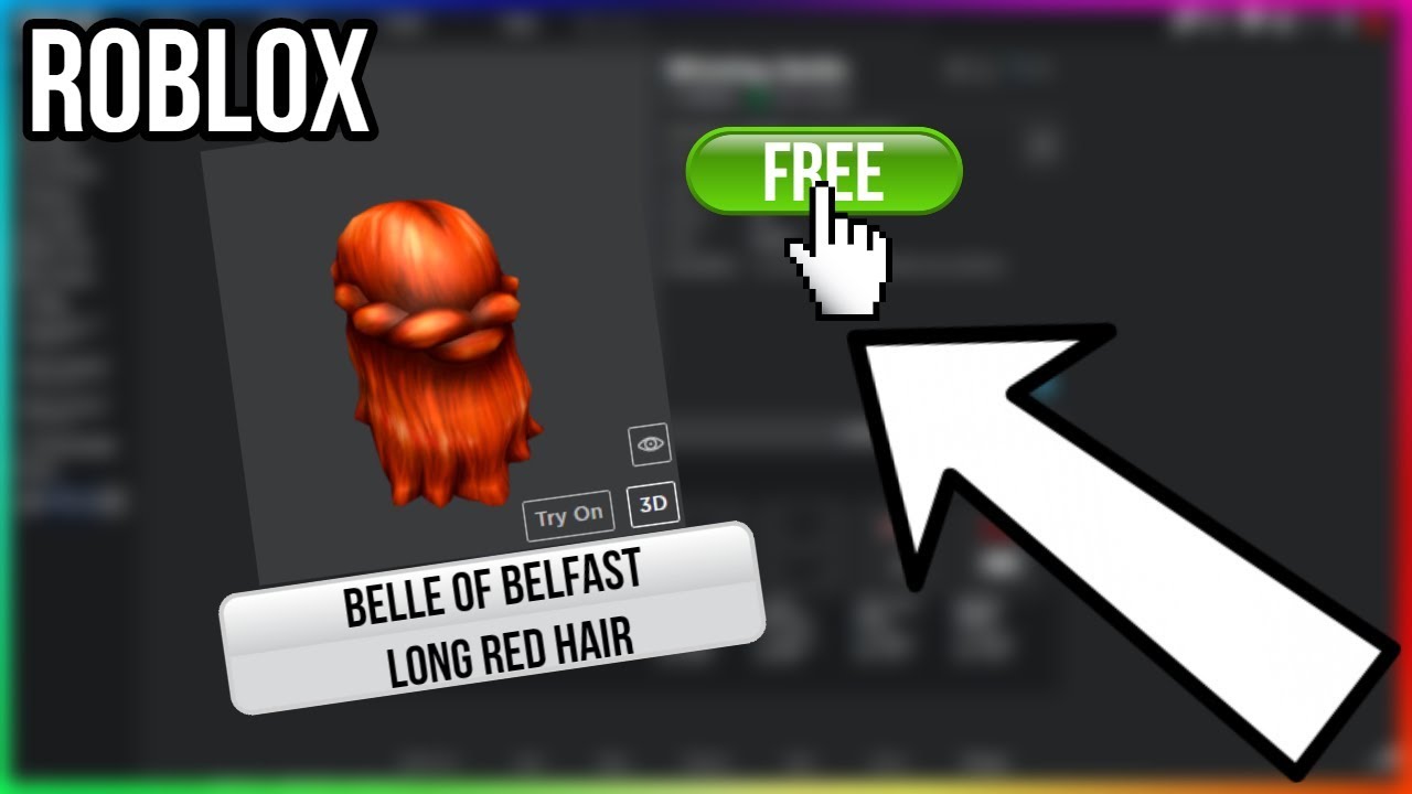How To Get Free Belle Of Belfast Long Red Hair Roblox Youtube - gray free hair roblox