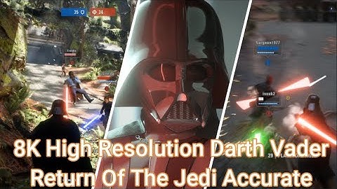8K High Resolution Darth Vader - Battlefront 2 mod review/gameplay - Return Of The Jedi Accurate