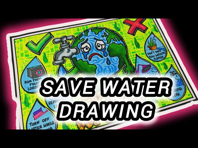 Aiwp444 Water Pollution Poster Save Water Turn Off 800x825