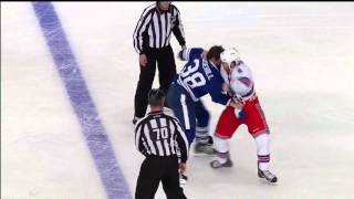 Leafs @ Rangers - Jay Rosehill vs Brandon Prust - 111205
