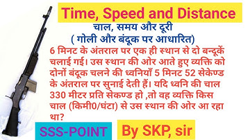 Time, speed and distance (problems on gun and bullets) by SKP,sir गोली और बन्दूक पर आधारित प्रश्न
