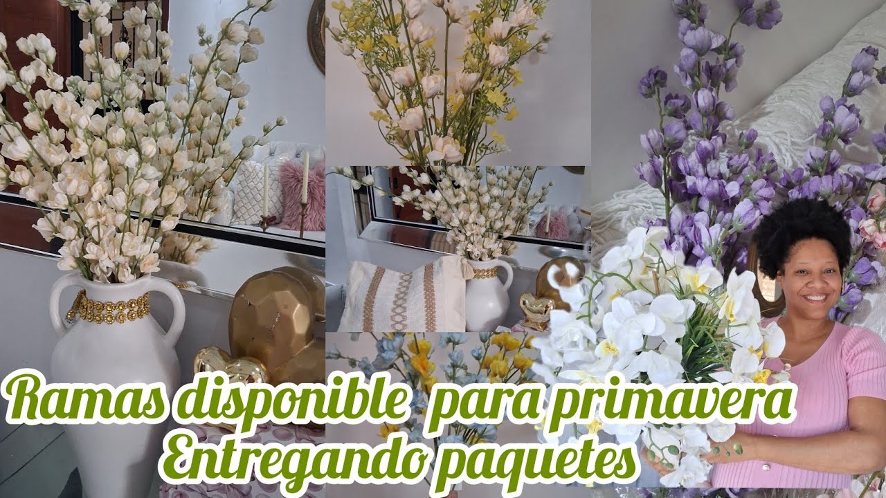 Flores y ramas para primavera 2026/entregando paquete