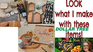 DOLLAR TREE FALL FARMHOUSE HOME DECOR DIY #dollartreediy #farmhousedecor #falldecor