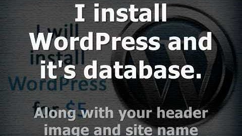 I will install WordPress on your website for $5