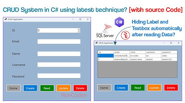 CRUD System in C# - How to Insert, Update, Delete and Read in C#.NET using SQL Server Database?