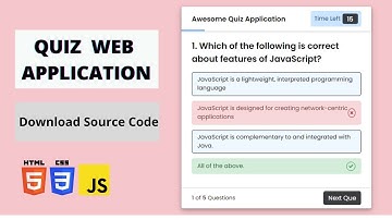 Create a Quiz App with Timer Using HTML CSS & JavaScript  || Quiz App Using JavaScript  || Last Part