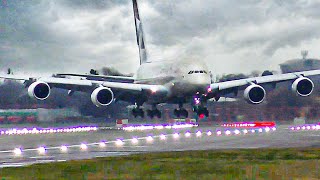 A380 Tries to Land in Extreme Storm