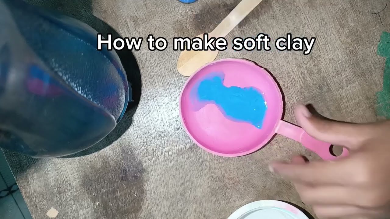 Making Soft clay through shampoo,,, 
